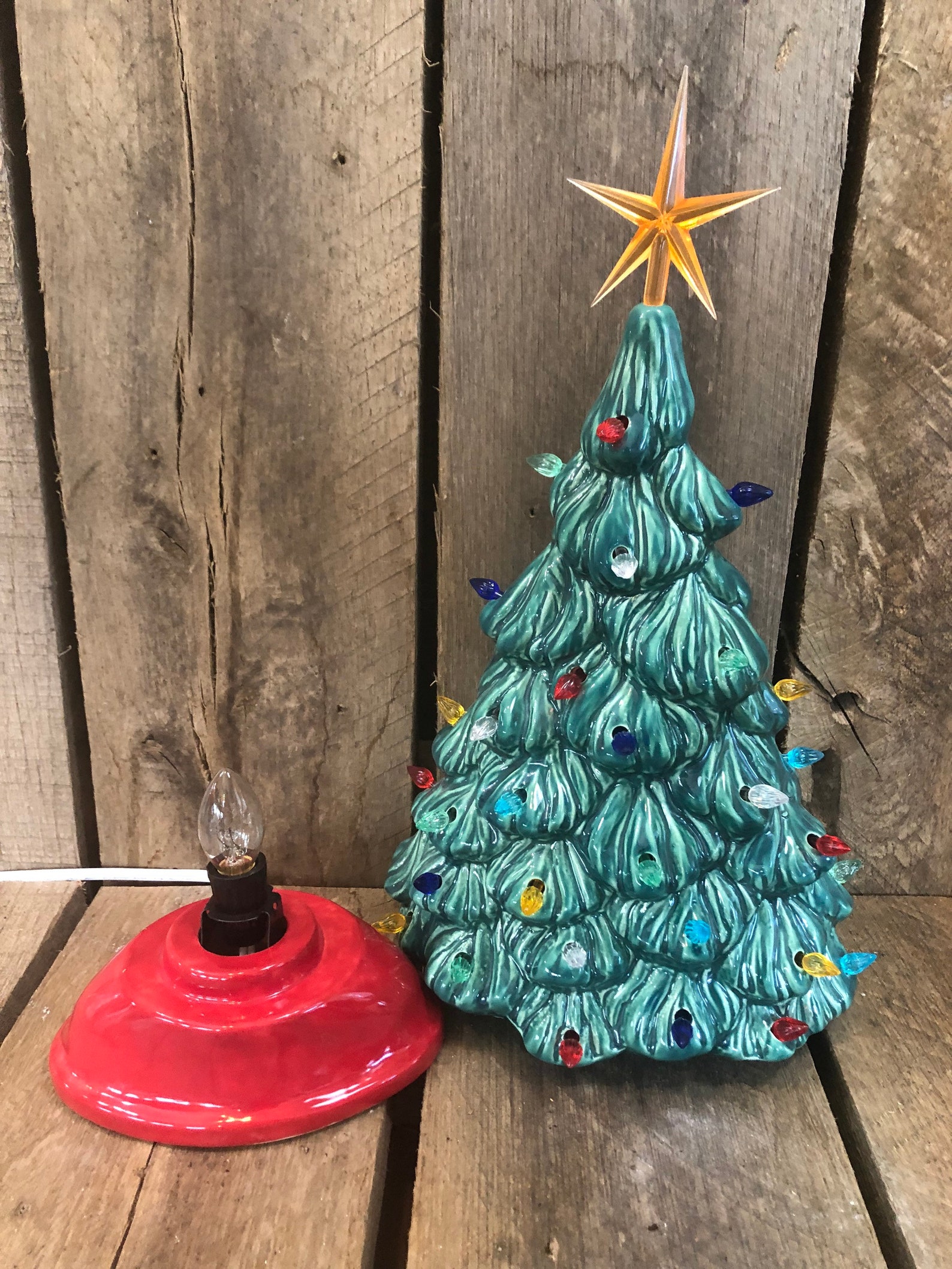 Keramik Weihnachtsbaum / Tisch Top Weihnachtsbaum / Leuchten Etsy