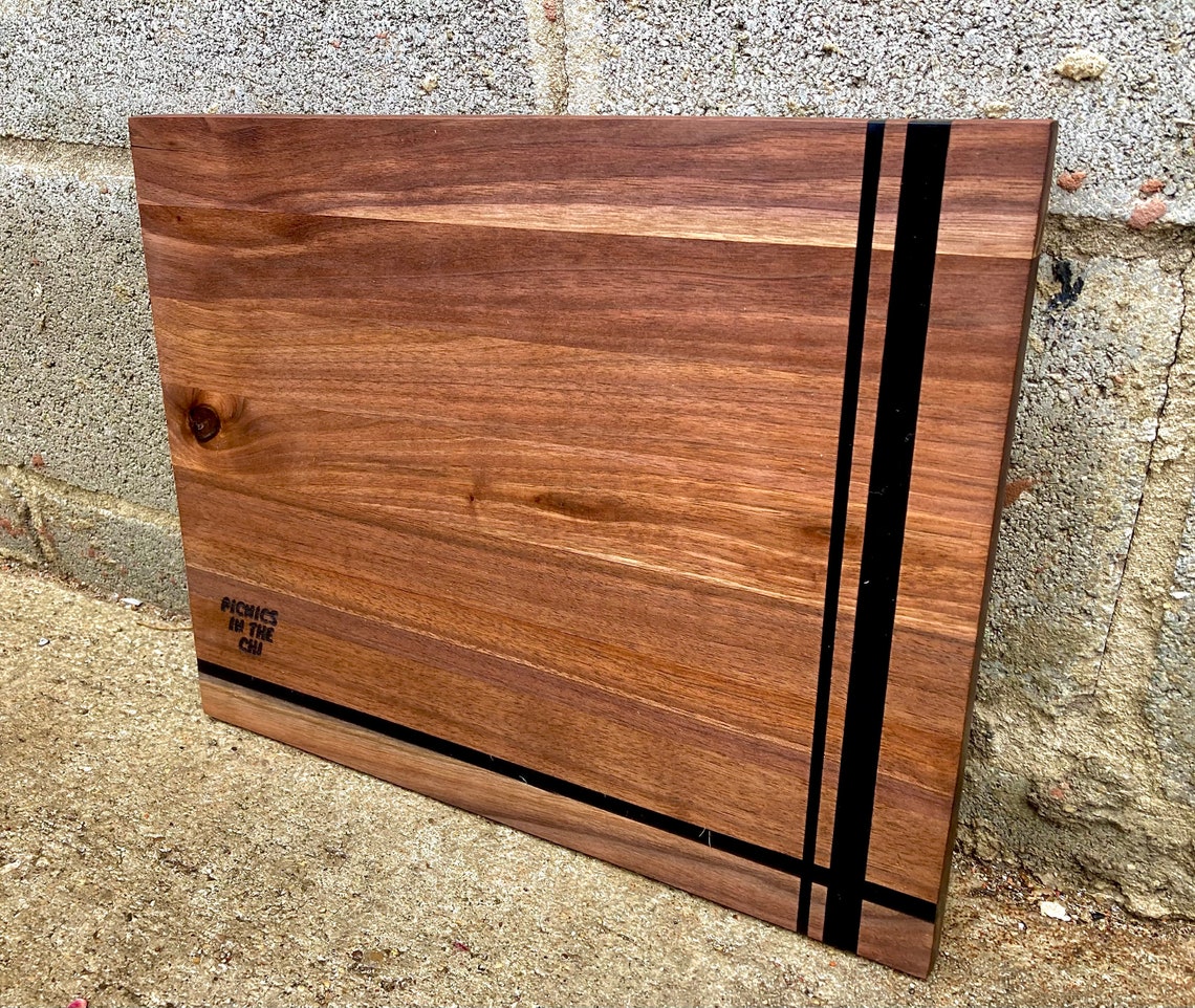 CUSTOM Walnut & Epoxy Cutting Board Etsy