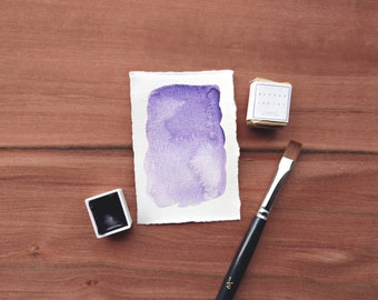 AURORA VIOLET handmade watercolors | artisan handcrafted watercolour | convenience color paint | gift for artists | half pans | full pans