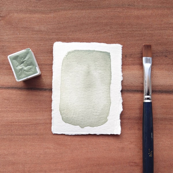 EUCALYPTUS handmade watercolor | soft neutral green paint | gift for artists | unique art supplies for painting, lettering, calligraphy