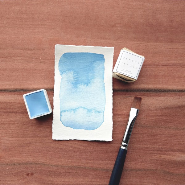 Aquarelle faite main de BLEUET | aquarelles opaques faites main | bleu pastel | cadeau pour artistes | demi-casseroles | casseroles pleines | gouache