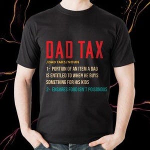Impressão de impressão térmica de transferência de imposto de pai DTF engraçado com design de camisa de definição