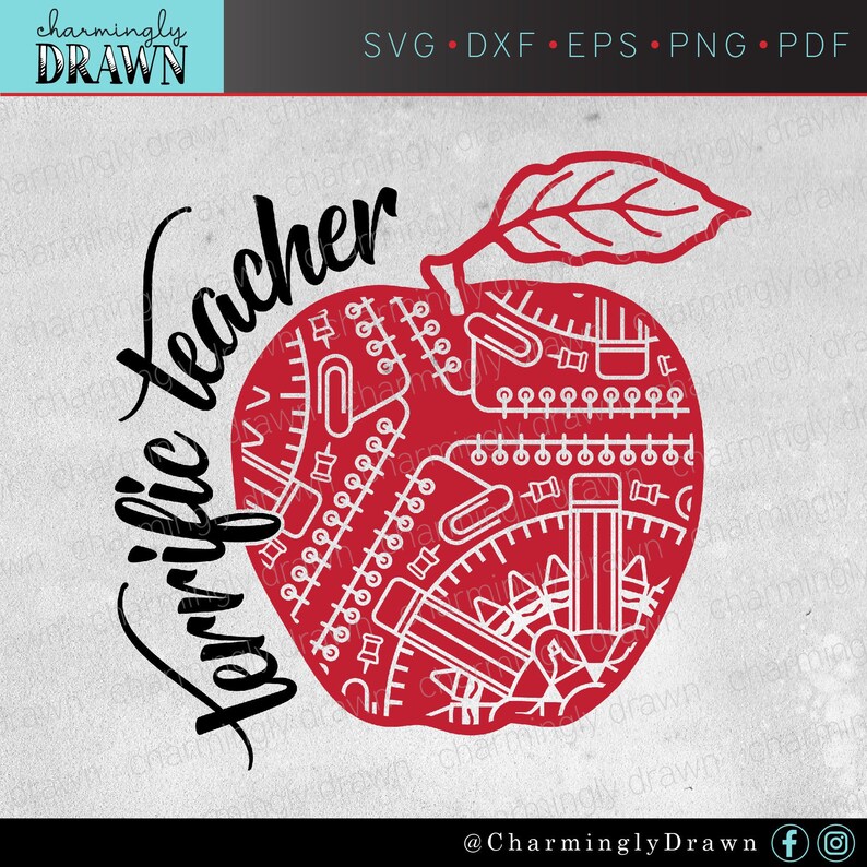 Download Terrific Teacher SVG Apple Mandala SVG Teacher Gift SVG | Etsy