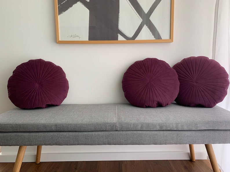 Velvet Cushions Round Cushions Decorative Cushions Etsy