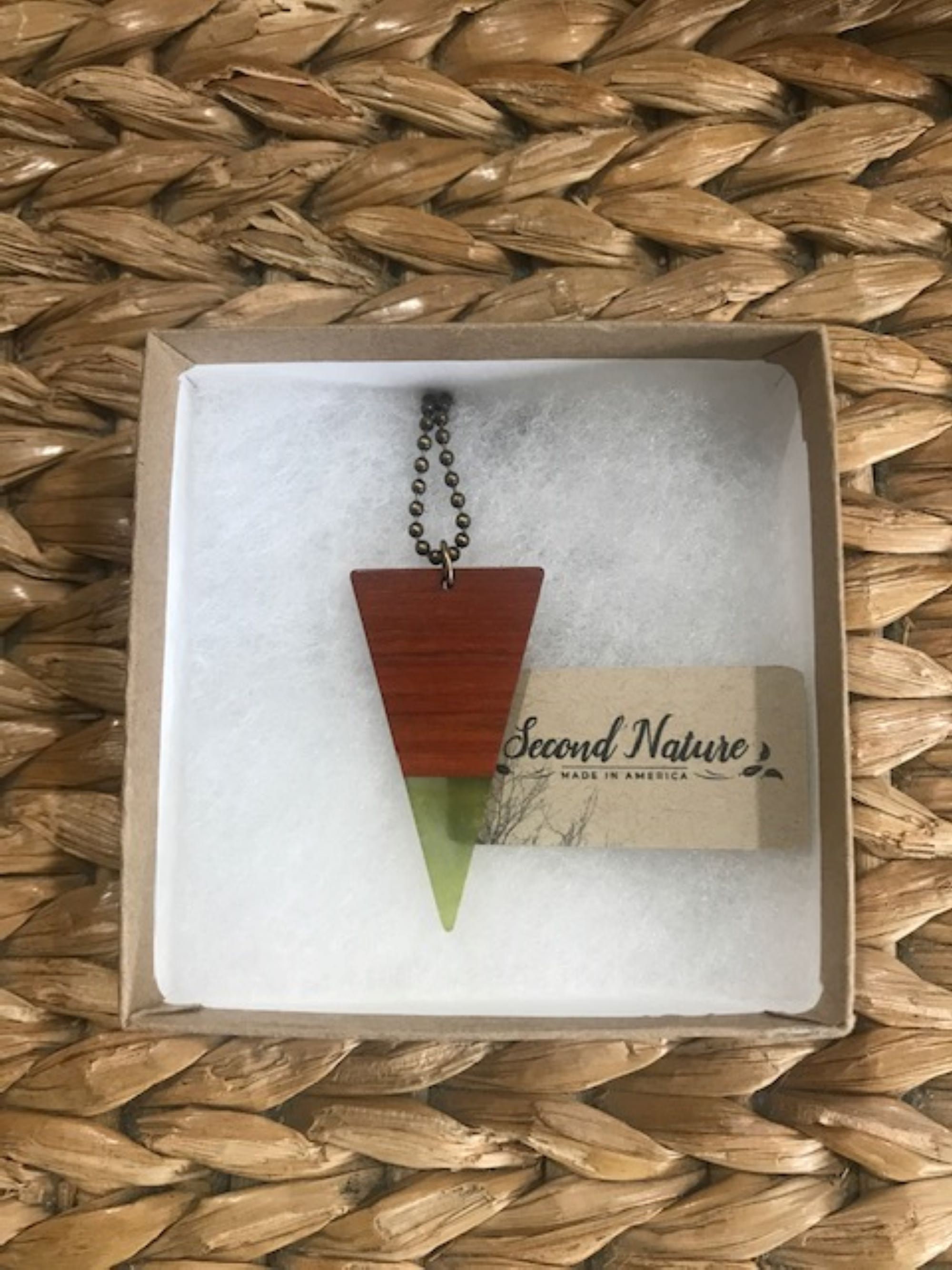 Colgante de madera larga colgante Teardrop colgante | Etsy