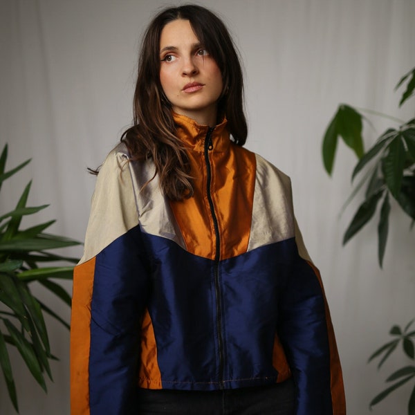 Vintage training jacket - vintage jacket - festival jacket - parachute fabric jacket