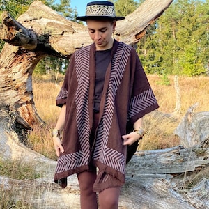 Unisex Cotton Cloak – Kaftan Wrap Coat – Cotton Hooded Cloak – Boho Poncho – Robe – Cardigan – Festival Outfit – Pixie