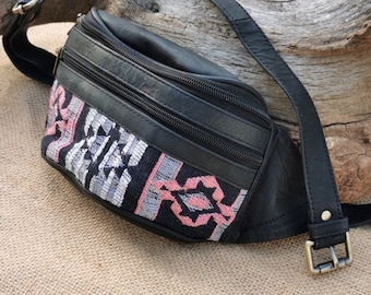 Boho Fanny Pack, Cross Body Bag, Hippie Bag, Leather Fanny Pack, Unisex Fanny Pack, Bum Bag, Festival Bag, Shoulder Bag, Hip Bag