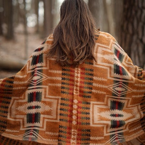 Pièces uniques équitables pour des moments cosy écharpe en laine étole écharpe bohème couverture ethnique image 4
