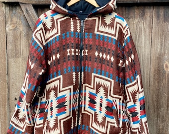 Colorful cozy winter jacket - handmade woolen jacket - hippie jacket - warm fleece jacket - festival jacket - vintage fashion