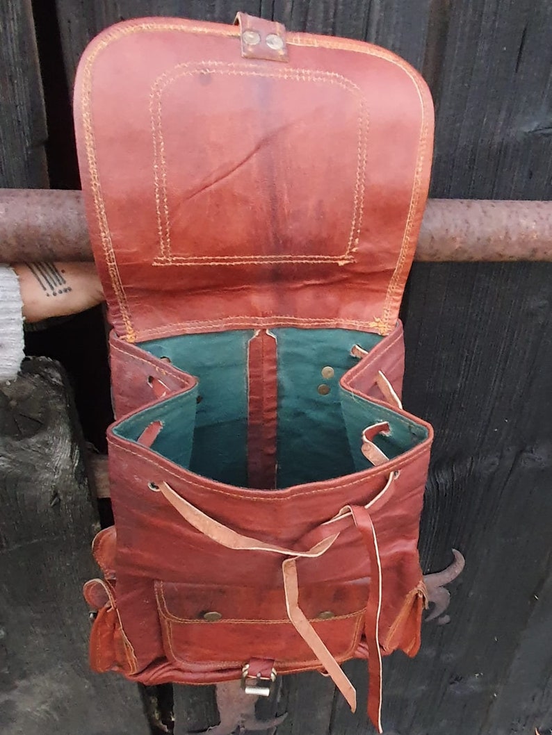 Vintage Backpack Backpack Leather Backpack Leather Bag