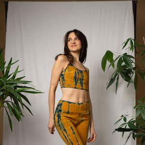 Stylish batik top - summer top - batik bikini top - festival top - top leggings combination