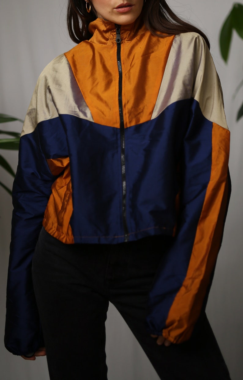 Vintage Trainingsjacke Vintage Jacke Festivaljacke Fallschirmstoff Jacke Bild 3