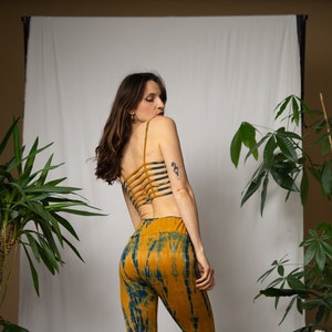 Stylish batik top summer top batik bikini top festival top top leggings combination image 3