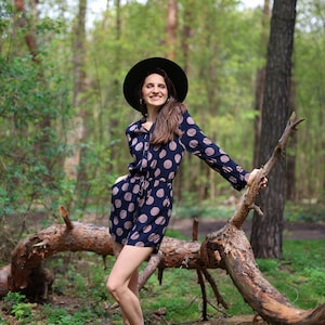 Boho jumpsuit, beach jumper, belted jumpsuit, long sleeve belted jumpsuit, jumpsuit with pockets