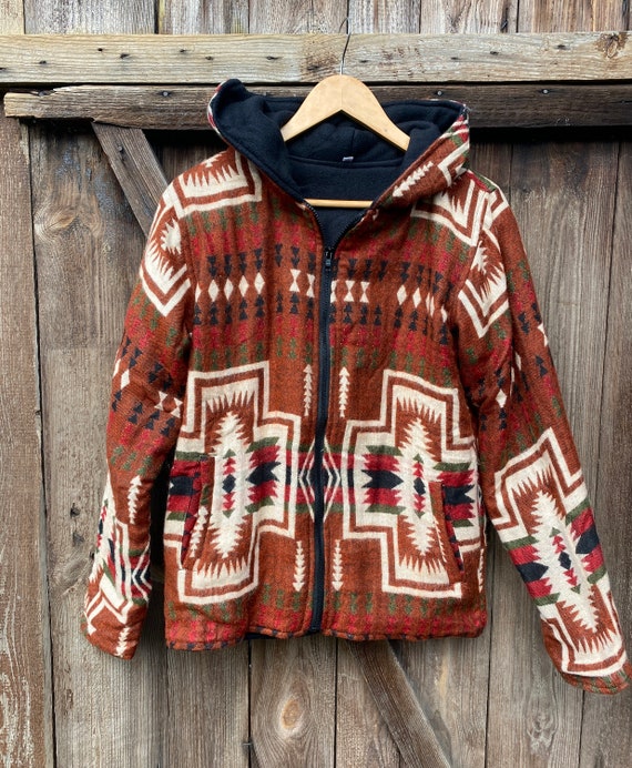 Fleecejacke - Festivaljacke - Bunte kuschelige Winterjacke - Handgemachte Wolljacke - Hippie Jacke - Rave Jacke
