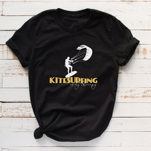 Kitesurf T-Shirt - Kitesurfing Is My Therapy - Funny Kitesurfer Shirt Gift - Premium Unisex Classic Fit T-Shirt S0025