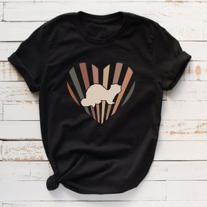 Ferret Shirt - Neutral Heart - Ferret Owner Gift - Premium Unisex Classic Fit T-Shirt - Ferret Lover Tee - S0051