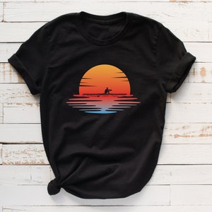 Vintage Ruder Shirt - Retro Sunset Ruder T-Shirt - Premium Unisex Classic Fit T-Shirt, Vintage Ruderer Geschenk S0040