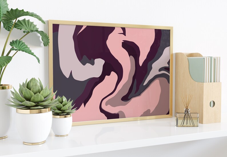 Abstract Wall Art Minimalist Art Busy Modern Printable Wall Etsy