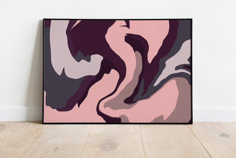 Abstract Wall Art Minimalist Art Busy Modern Printable Wall Etsy