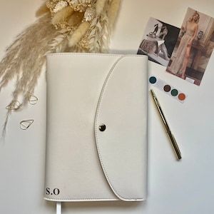 Luxus-Hochzeitsplaner / Elfenbein-Hochzeitsplaner Portfolio Organizer, Hochzeitsplaner Buch Andenken, Braut Geschenk Verlobungsgeschenk, Eukalyptus Design