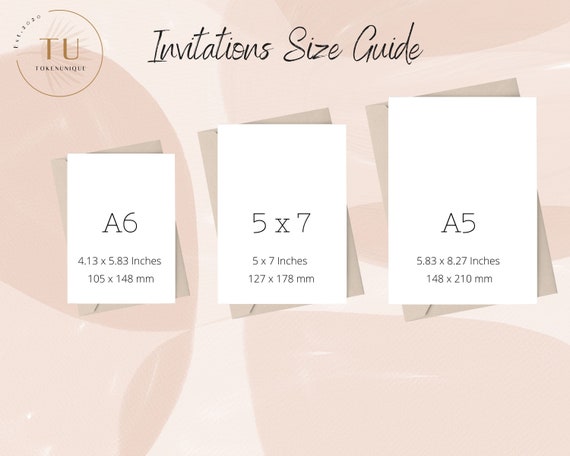 Dimensions of wedding invitations | Honestweddingadvice.com