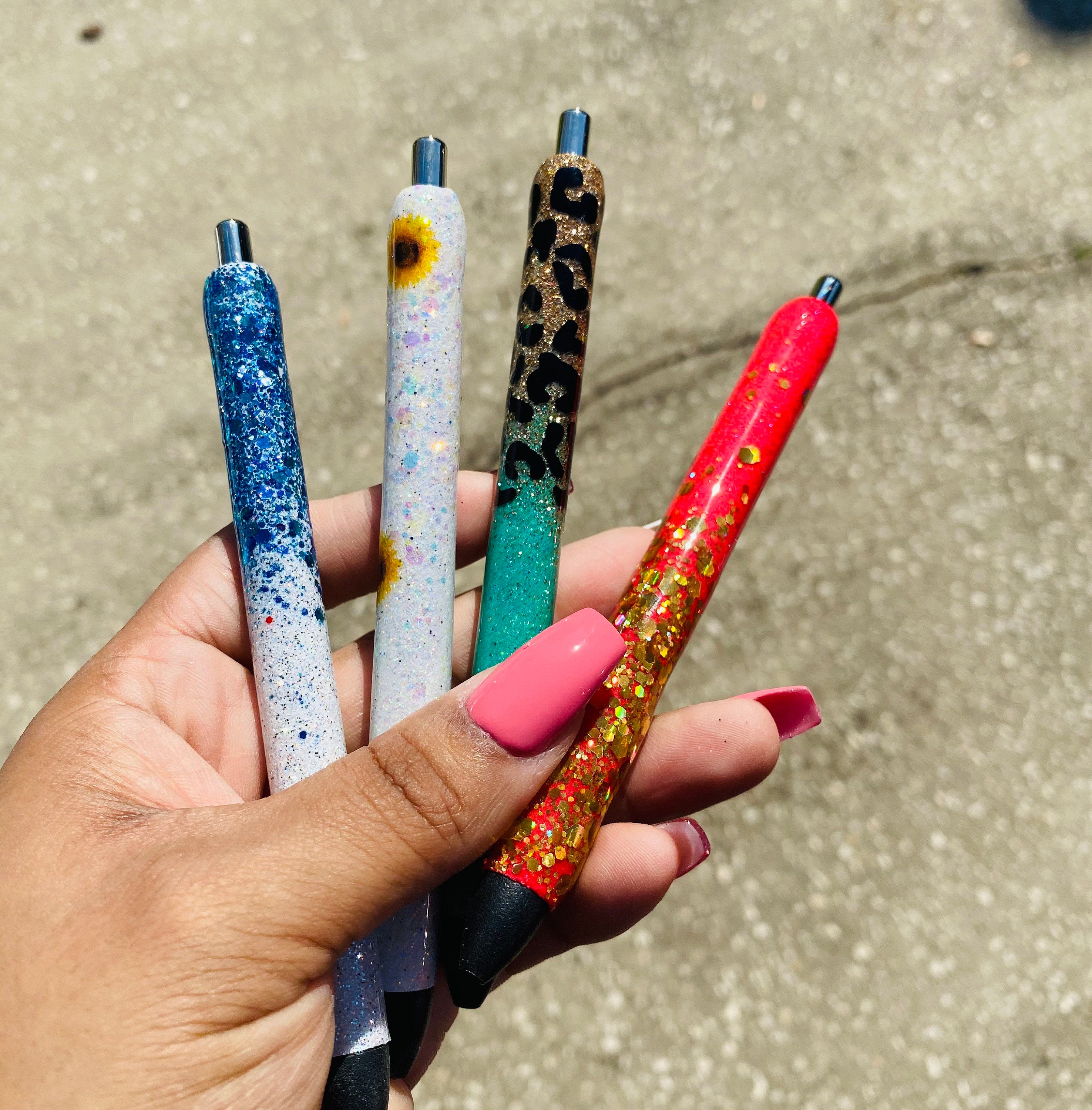 Custom glitter pens Etsy