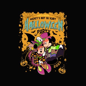 Not So Scary Halloween Party 2023 Png, Spooky Season, Mouse And Friend Halloween, Boo Png, Happy Halloween, Pumpkin Halloween Png