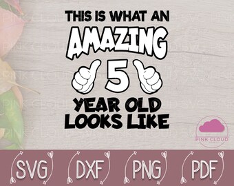 5 Year Old Svg Etsy