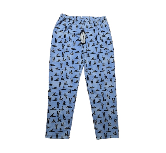 Mens Crotchless Pajama Lounge Pants Crotchlesspanties