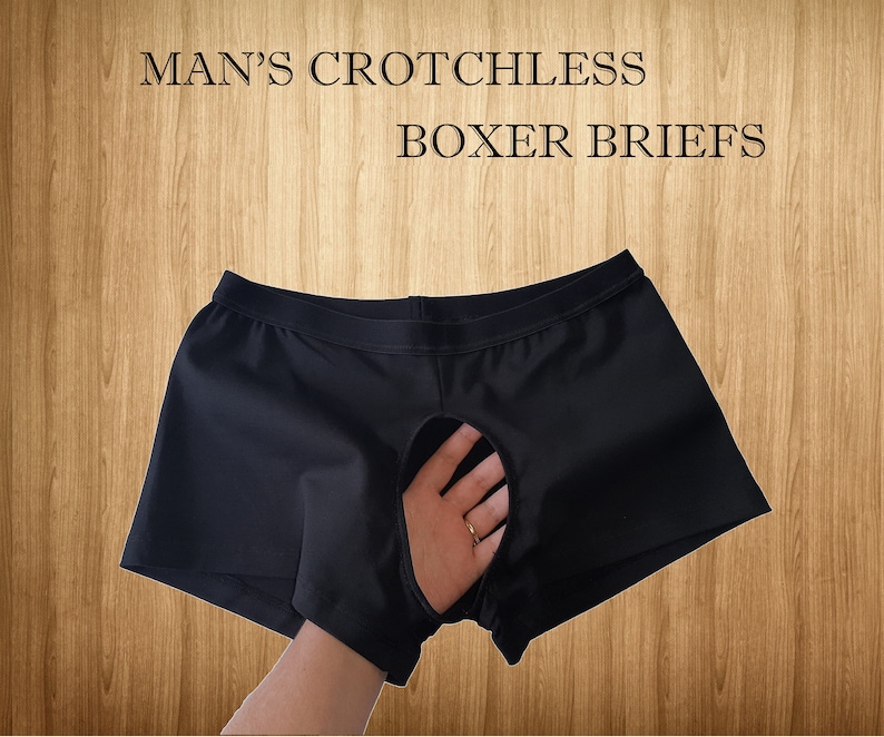 Mens crotchless uncensored extreme open crotch crotchlesspanties uncensored lingerie boxer briefs - + more fabrics 