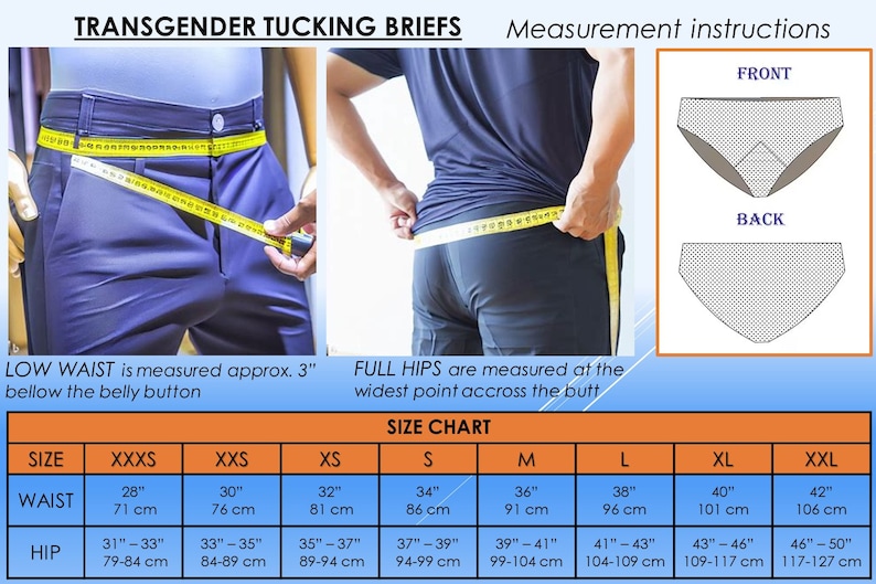 Transgender tucking briefs gaff underwear mtf crossdressing shorts cotton lining lingerie image 9