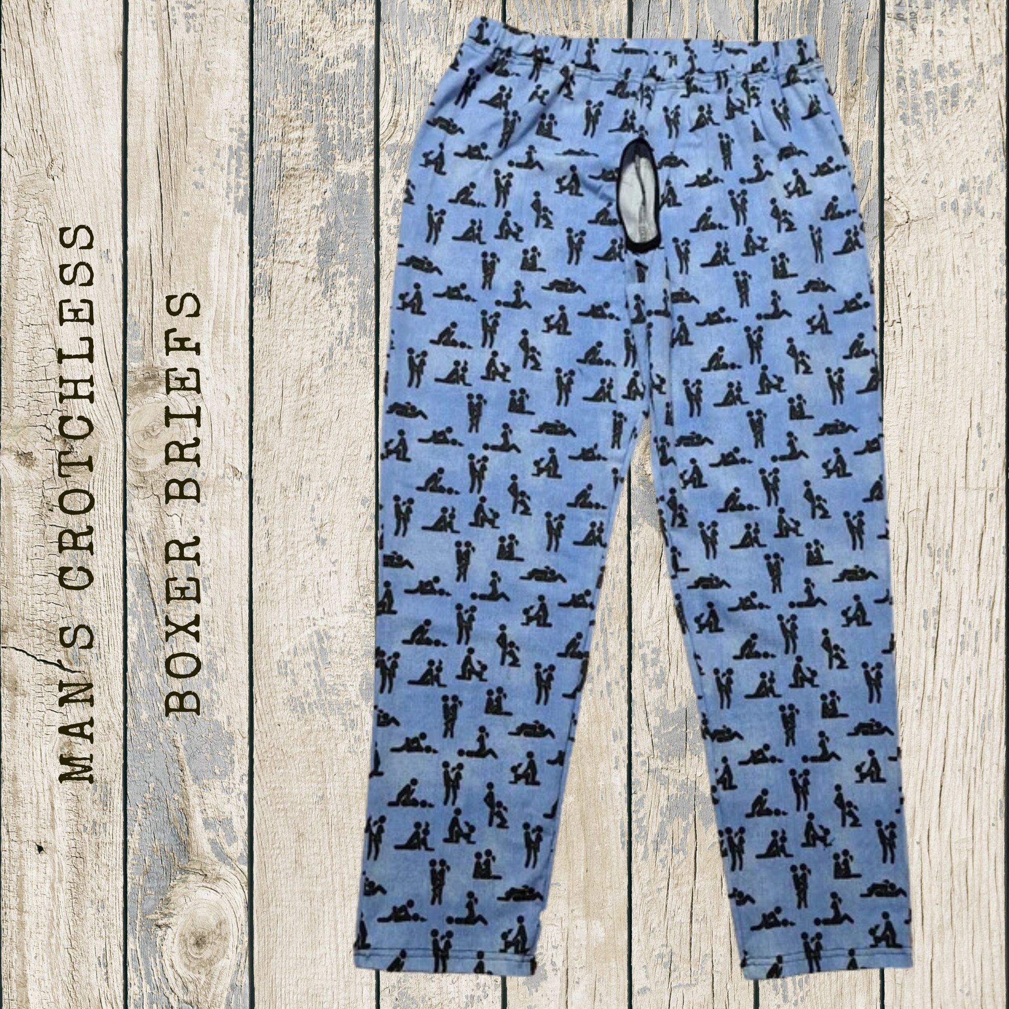 Mens Crotchless Pajama Lounge Pants Crotchlesspanties Uncensored Extreme Etsy Canada