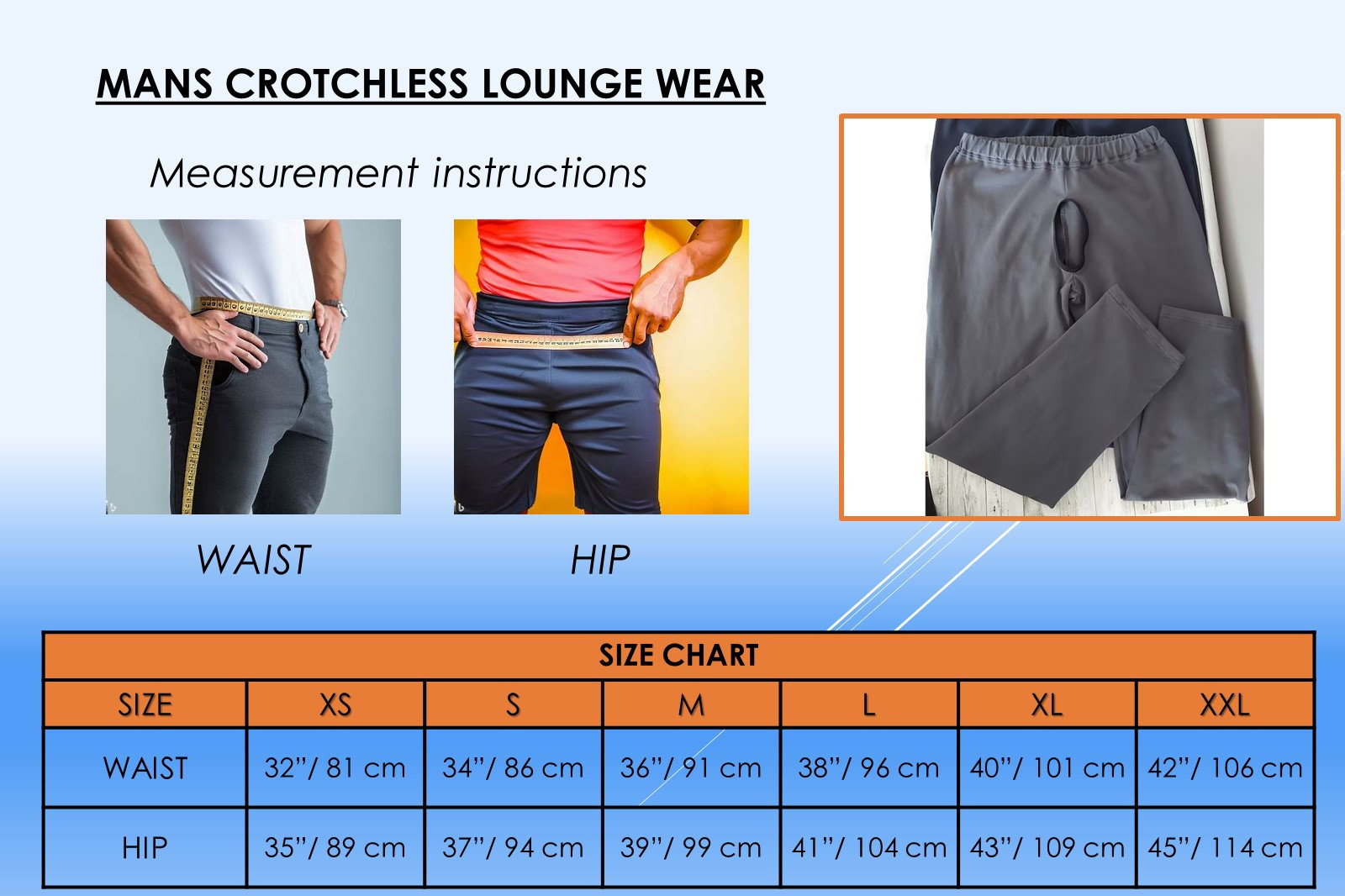 Mens Crotchless Pajama Lounge Pants Crotchlesspanties