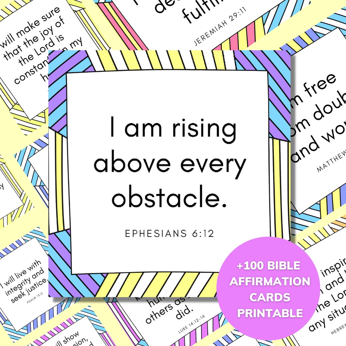 Bible Affirmation Cards Printable Christian Affirmations Printable ...