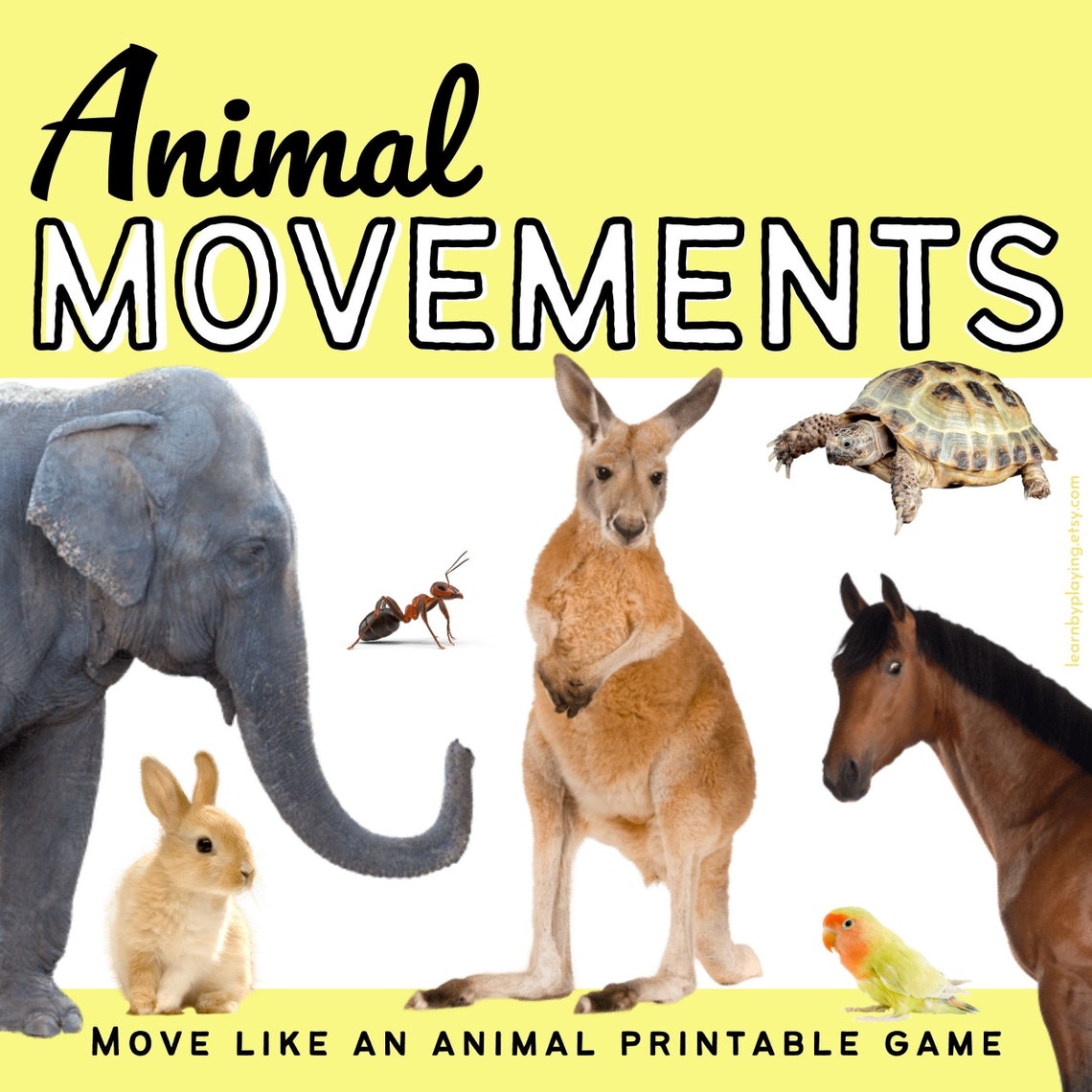 Move like an Animal Montessori Cards Dear Zoo Toddler Game | Etsy