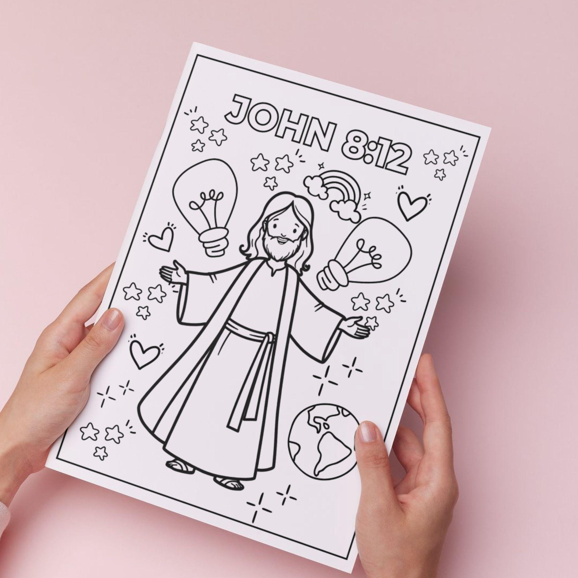 John 812 Coloring Pages Printable PDF I Am the Light of the World ...