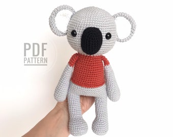 Crochet Koala PATTERN, Amigurumi Koala Pattern, Koala Toy Pattern, Emre the Koala, English, Spanish