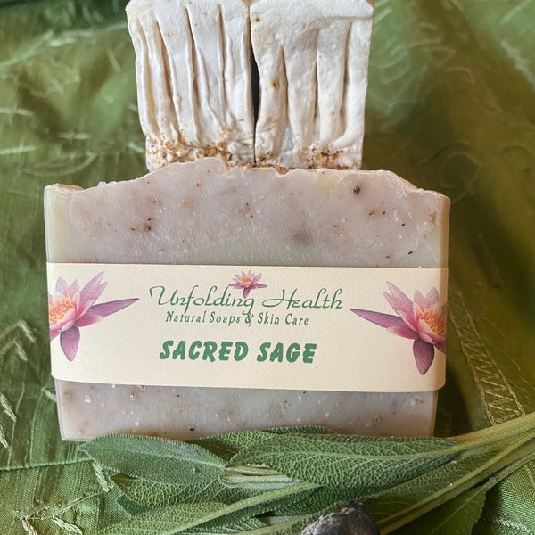 Sacred Sage soap, Meditation soap, Sage Soap, Palo Santo Soap, Vegan 100% natural soap, moisturizing soap, small batch soap, cold press soap