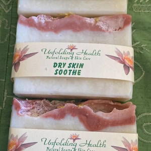 Dry Skin Soothe, bar soap for dry skin, 100% natural bar soap, vegan bar soap, bar soap for itchy skin of eczema