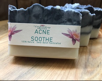 Skin Soothe for Oily Skin, Vegan Bar Soap, soothing skin bar, bar soap for breakouts, bar soap for oily skin