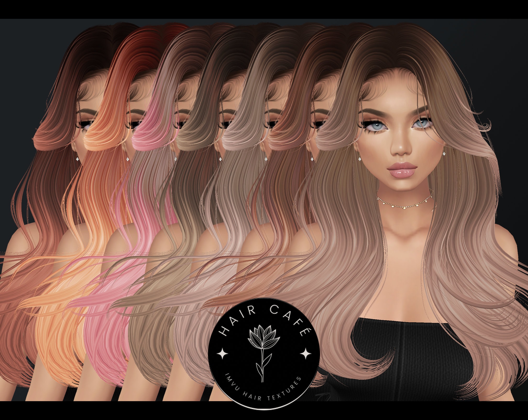 1. IMVU Hair Textures - Blonde - wide 2