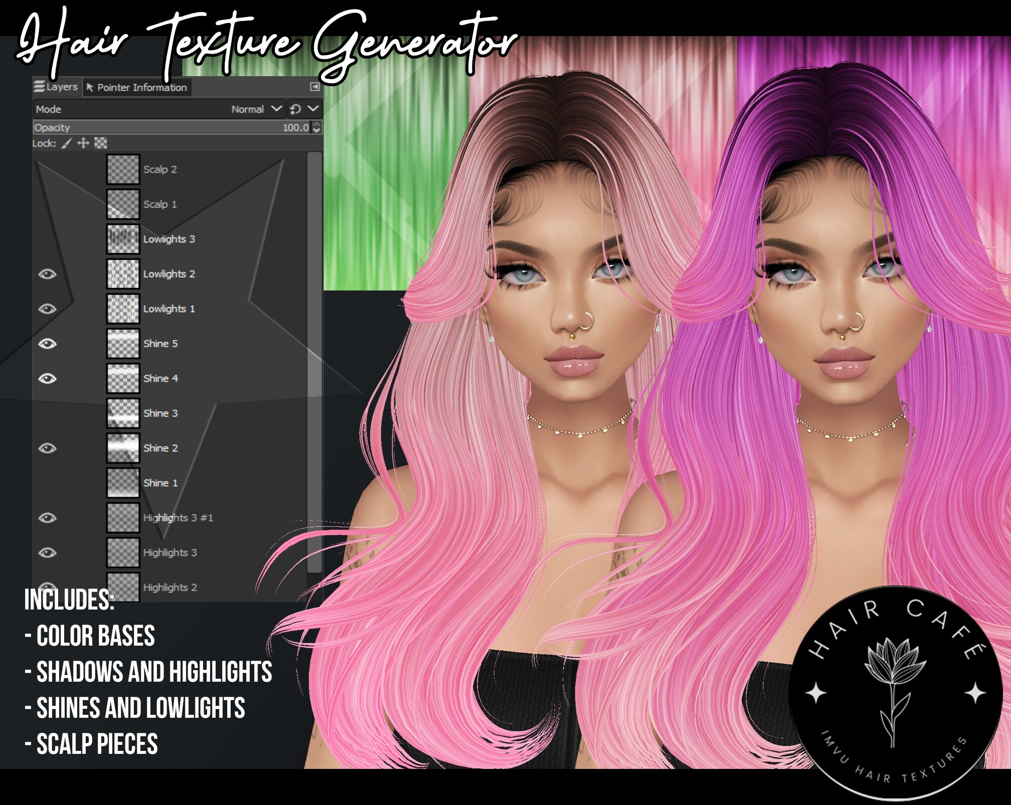 Hair Texture Generator V2 Etsy