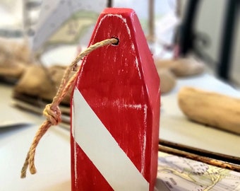 Red Diving Buoy, Lobster Buoys, Door Stop, Bookends, Coastal Decor, Beach Decor