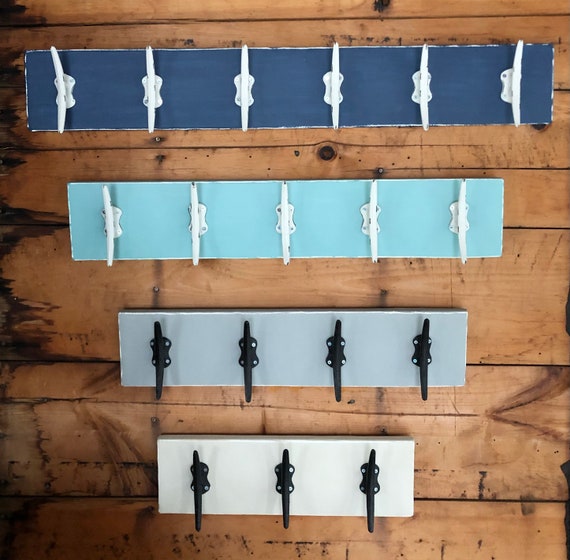 Coastal Cleat Rack Key Holder Beach Decor Coastal Key Rack Etsy
