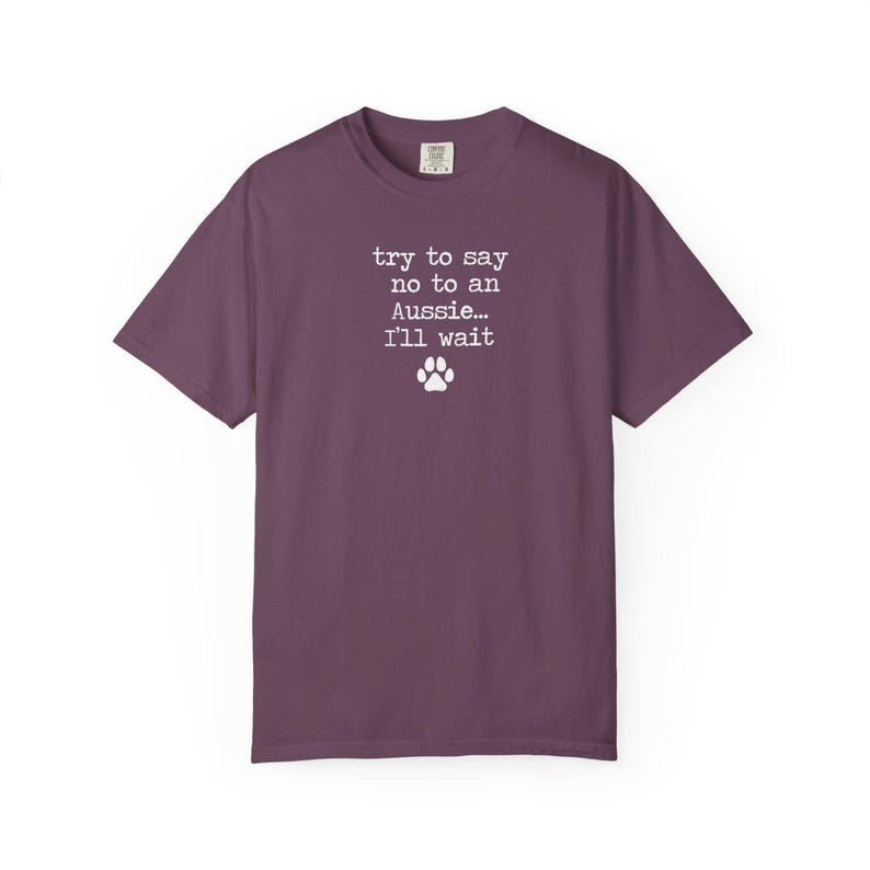 Funny Aussie Dog T-shirt, Australian Shepherd Lover Gift, Try Saying No to an Aussie Shirt image 8