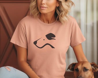 Minimalist Line Art Dog T-shirt - Modern Dog Lover Tee