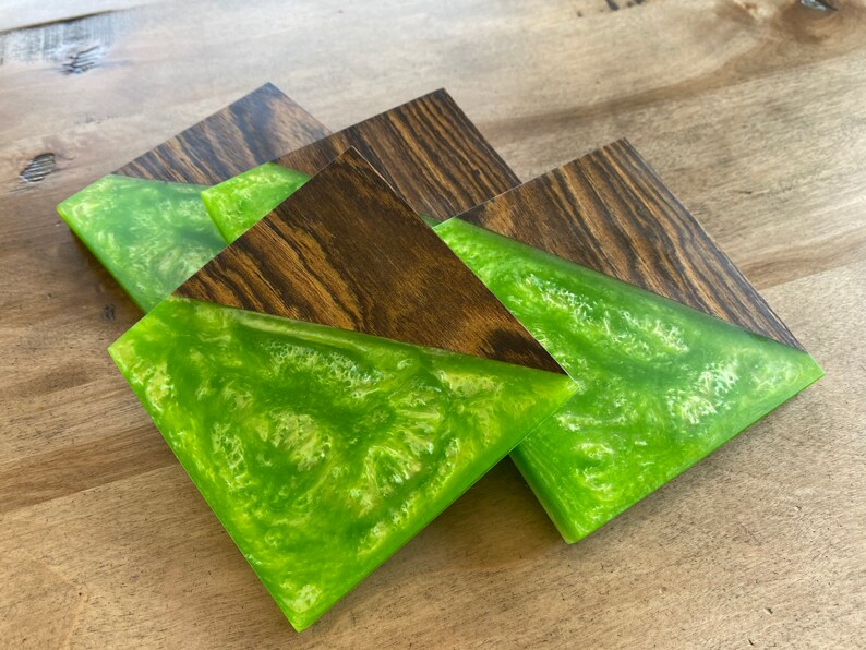 Epoxy wood coasters Etsy