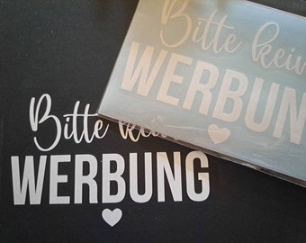 Briefkasten-Aufkleber – Bitte keine Werbung